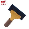 QH 01 Gold Aluminum Short handle scraper Power Squeegee Aluminum handle scraper with Blue Max Rubber blades|scraper manufacturer