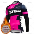 STRAVA Winter Bicycle Race Jersey 2021 Female Pro Thermal Clothes Long Sleeves MTB Team Jersey Cycling Wear Bike Race Clothes|Cy