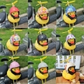Bicycle Bell Duck with Helmet Propeller Rubber Cute Decoration for Bike Motorcycle Toy Duck Cycling Lights Bike Accessories|Bicy