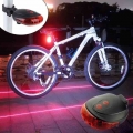 LED Bicycle Laser Lights Waterproof Bike Tail Light Road Cycling Flashing Lamp Tail Light Rear Bicycle Cycling Safety Warning|Bi