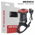MEROCA Bicycle Smart Taillight Intelligent Sensor Brake Light Road Bike MTB Waterproof Rear Tail Lights Front Light Set|Bicycle