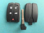 1pc New Replacement Key Blank For Land Rover Freelander 2 5 Buttons Remote Smart Fob Case Shell Uncut Blade No Logo Auto Parts -
