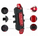 Portable USB Rechargeable Bike Bicycle Tail Rear Safety Warning Light Taillight Lamp Bright Usb Bicycle Light Usb Chargeable Led