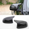 Rearview Mirror Cover Cap Carbon Fiber Look Black For Bmw F25 X3 F26 X4 F15 X5 F16 X6 2014-2018 - Mirror & Covers - Officema