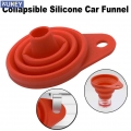 Collapsible Silicone Car Auto Engine Funnel Gasoline Oil Fuel Petrol Diesel Liquid Washer Fluid Change Fill Transfer Universal|O