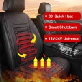 Car Heated Seat Cover 12V 24V Universal 30' Quick Heat Heating Seat Pad Intelligent Controller Widen and Thicken Car Seat He