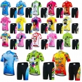 KEYIYUAN New Child Cycling Jersey Suit Boys Girls Short Sleeve Mountain Bike Clothing Abbigliamento Da Ciclismo Per Bambini|Cycl