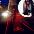 Beam Bike Logo Waterproof Rear Bicycle Tail Light 2 Laser+5 LED Red Lamp 4 Flashing Model Night Safety Warning Bike Accessorie|B
