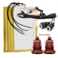 NEW DC 12V Alloy Wire Car Seat Heater Universal 6 Level Round Switch Kit Fit 2 Seats Fast Heating Pads Winter Warmer Seat Covers