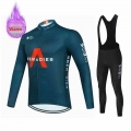 Winter Thermal Fleece Long Sleeve Ineos Tean Cycling Jersey Set Bib Pants Ropa Ciclismo Bicycle Clothing MTB Bike Clothes Suit|C