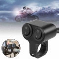 Motorcycle Handlebar 12V Headlight Switch Flasher Speaker Switch Waterproof 7/8in 22mm Dual Button Control Aluminum Alloy|Motor