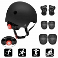 Kids 7 in 1 Helmet and Pads Set Adjustable Kids Knee Pads Elbow Pads Wrist Guards for Scooter Skateboard Roller Skating Cycling|