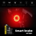 Smart Bicycle Tail Rear Light Auto Start Stop Brake IPX6 Waterproof USB Charge Cycling Tail Taillight sorider Bike LED Lights|Bi
