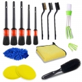 Car Detailing Brush Set Auto Interior Cleaning Tool Kit Washing Cleaner Accessories for Dashboard Leather Air Outlet Wheels Rim|