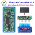 New Super Mini Elm327 V1.5 Bluetooth-compatible Pic18f25k80 Chip Works For Multi-cars Elm 327 V 1 5 Obd2 Can-bus Diagnostic Tool