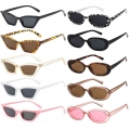 Vintage Cat Eye Sunglasses Small Frame Glasses Street Eyewear Luxury Trending Sunglasses UV400 Sun Shades Women|Cycling Eyewear|