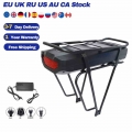 48V 17.5Ah 36V 22.5Ah Electric Bicycle Rear Rack Battery For eBike with Luggage Hanger Taillight USB Port US/EU/AU/UK Charger|El