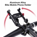 360 Rotatable Aluminum Alloy Bike Mobile Phone Holder Adjustable Bicycle Phone Holder Non slip Phone Stand Cycling Accessories|B
