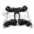 1 pair black/silver 7/8'' 22mm Right Dual Twin Left Handle Brake Levers for 49cc Pocket Dirt Bike Gas Scooter ATV Quad M