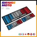 3D Bar Code Sticker Made In France UK USA Germany Motorcycle Tank Pad Decal Case for BMW Aprilia Ducati Benelli MV|Decals &