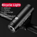 ROCKBROS 800 Lumen Bike Front Light LED USB Rechargeable Bicycle Light 2000mAh Headlight Flashlight MTB Lamp Cycling Accessories