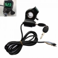 Universal Voltage Electric Bike Thumb Throttle with Key Lock LCD Display Gas for Electric Bicycle/Scooter/E bike|Electric Bicycl