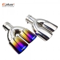 Eplus Car Styling Mufflers Exhaust Tail Throat Pipe Tip Universal Stainless Steel Multi size Dual Outlet Auto Muffler 51mm 63mm|