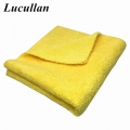 Lucullan Yellow Cobra Edgeless Auto Detailing Towels-professional 380gsm,dual-pile Plush Microfiber,buffing & Polishing - Sp