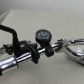 Stylish Steel Waterproof Shockproof Motorcycle Modify Handle Watch Instruments Universal Black/Silver Car Clock Meters|Instrumen