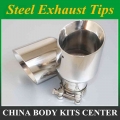 Newest Style Stainless Steel Universal Exhaust System End Pipe+car Exhaust Tip 1 Piece - Mufflers - ebikpro.com
