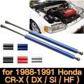 for 1988 1991 Honda CR X CRX DX/Si/HF Modify Accessories Front Hood Bonnet Gas Struts Lift Support Shock Damper Rod Carbon Fiber