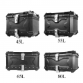 Motorcycle Rear Top Case Moto Luggage Storage Tail Box Waterproof Motorcycle Trunk Key Lock Tool Box Aluminum 45l/55l/65l/80l -