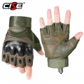 Motorcycle Fingerless Gloves Cycling Motorbike Motocross Biker Rubber Hard Knuckle Half Finger Protective Gear Men Women|Gloves|