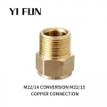 M22 M14 Conversion M22 M15 Copper Connection Straight Plug For High Pressure Car Washing Hose Quick Sub|Water Gun & Snow Foa