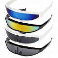Personality Mirrored Lens Visor Sunglasses Laser Eyeglasses Futuristic Narrow Cyclops Glasses Uv400 Running Cycling Sunglasses -
