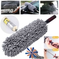 Microfiber Car Body Duster Telescoping Wax Dust Mop Cleaning Brush Nanofiber Cotton Car Microfiber Dust Brush 55 84cm|Sponges, C