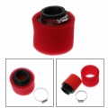 Red Straight Neck Sponge Air Filter 35/38/40/42/45/48mm Sponge Cleaner Moped Scooter Dirt Pit Bike Motorcycle|Air Filters &