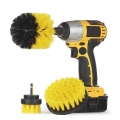 3Pcs/Set Electric Scrubber Brush Drill Brush Kit 2/3.5/4'' Plastic Round Nylon Brushes All Purpose Power Scrubber Cleani