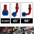 Reusable Connection Adapter Red AN6 AN8 AN10 Oil Fuel Fitting Oil Fuel Push On Hose 0 45 90 Degree Rubber Oil Hose End Fitting|F