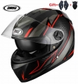 2 Gifts Full Face Motorcycle Helmet Dual Lens Motorbike Helmet Double Visors Dirt Bike Helmets S M L XL For Man women|Helmets|