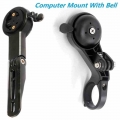 Multifunctional Bicycle Computer Mount Holder Tabe Bracket With Bell GPS Computer Sport Camera Holder For GARMIN CATEYE Bryton|B