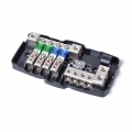 Multi functional LED Car Audio Stereo ANL Fuse Holder Distribution 0/4ga 4 Way Fuses Box Block 30A 60A 80Amp|Fuses| - Officema
