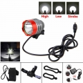 8000 lumen T6 LED Bicycle Light Headlamp Front Head Torch Bike Headlight with Battery Pack+Charger