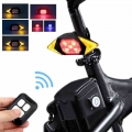 Smart Bike Light Wireless Remote Control Cycling Turning Signal Taillight USB Bicycle Rechargeable Rear Light LED Warning Lamp|B