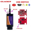 New Elm327 V1.5 Usb Pic18f25k80&ch340 Hs/ms Can For Ford Elm327 For Forscan Obd2 Scanner Ch340 Diagnostic Auto Tool Switch O