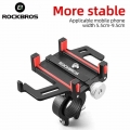 ROCKBROS Bicycle Phone Holder Mount Motorcycle Electric Scooter Smartphone Cycling Bracket CNC Aluminum Alloy Bike Phone Support