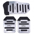 3Pcs/set Economical Manual Car Pedals Pad Brake Covers Universal Fit Silvery Delivery Fast