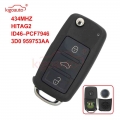 Kigoauto For Vw Touareg Remote Key 3button 433.9mhz Ask/fsk Hitag-2 Id46 Pcf7946 Hu66 3d0 959 753 Aa 3d0 959 753 Am - Car Key -