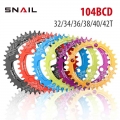 Chainring 104bcd Road Mtb Mountain Bike Single Round Narrow Wide Chain Ring Chainwheel 32t 34t 36t 38t 40t 42t - Bicycle Crank &