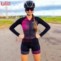 Kafitt new long sleeved cycling jersey sportswear Macaquinho GO sexy tight cycling jersey jumpsuit women's triathlon suit|Cy